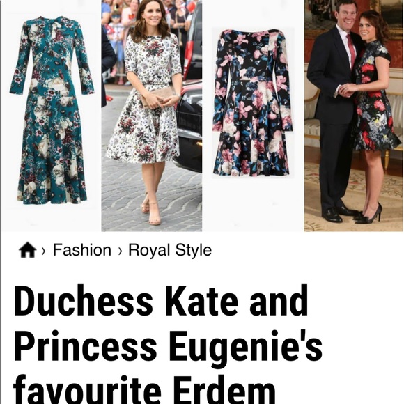 Erdem Daina floral dress Size 8 Pristine Condition 100% authentic - Picture 3 of 14